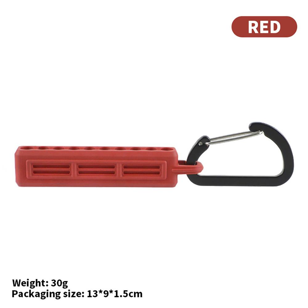 

Органайзер для хранения бит для отвертки с карабином Пластиковый кейс для хранения сверл Зажим для хранения бит для дрели для использования на открытом воздухе 3 цвета красный