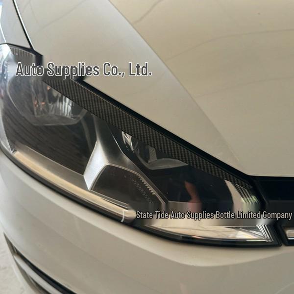 Carbon Fiber Headlight Eyebrow Trim Strips for 2014-20 Golf 7