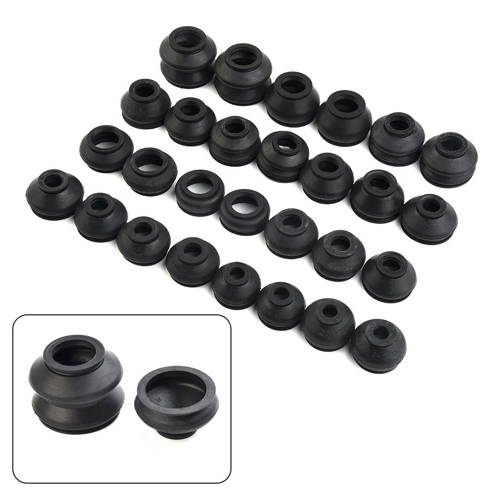28pc/set Ball Joint Boot Suspension Steering Dust Cover Track Tie Linkage Rubber Dust Boot Cover Track Rod End Replacement Kit