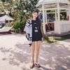 Korean Style Long Sleeve Skirted One-Piece Bikini Swimsuit with Sun Protection - Women's Conservative Slimming Swimwear