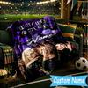 1PC Custom Name Witches Collage Throws Blanket Flannel Blankets for Couch Bed Gifts for Men Women Travel Picnic Christmas Fan Gifts