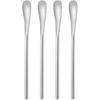 5Inch/12.8cm Coffee Stirrers Spoon,Silver Stainless Steel 304# Coffee Stir Sticks,Round Solid Handle Cocktail Beverage Iced Tea Stirring Stick,Drink