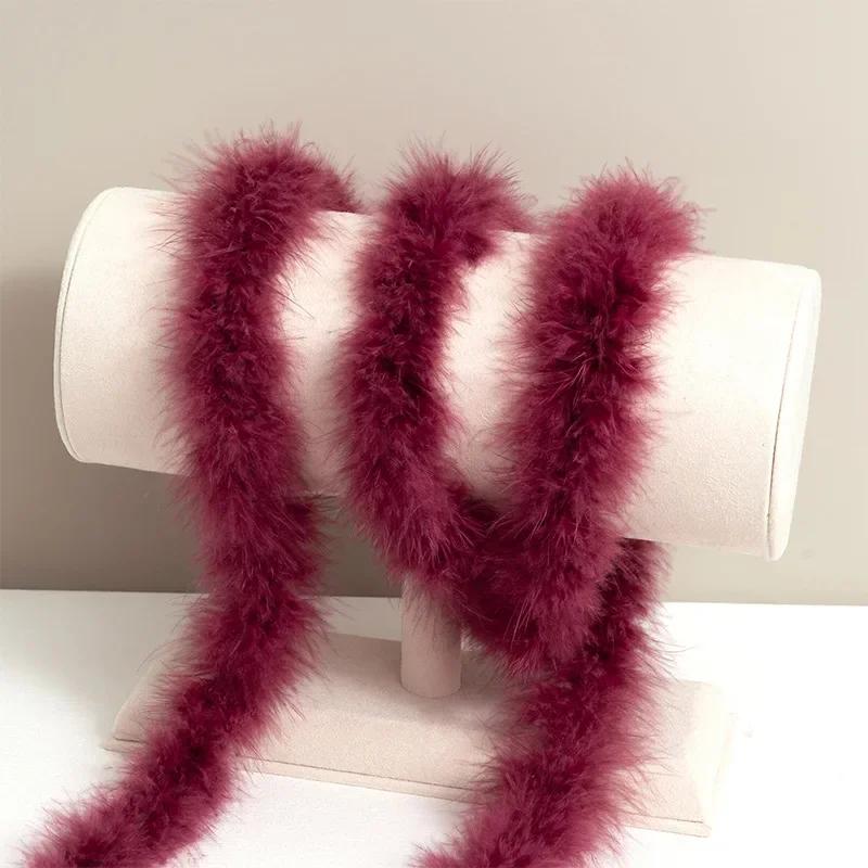 2M Real Natural Turkey Feathers Fluffy Marabou Feather Boa DIY Craft Sewing Trim Hat Costume Decor Wedding Party Accessories