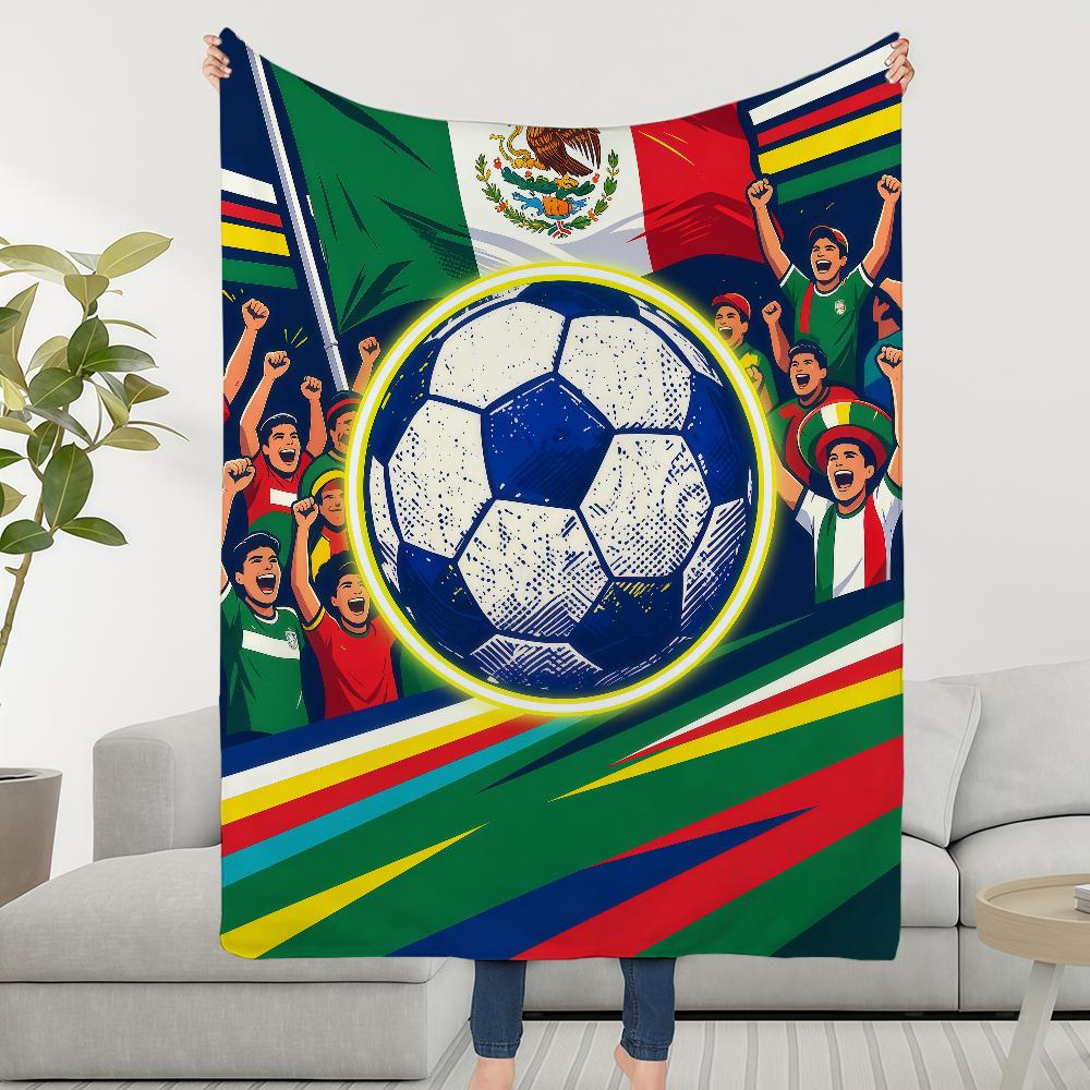Mexican fans Blanket Soft Warm Furry Throw Super Kids Toys Bed Sofa Car Cradle