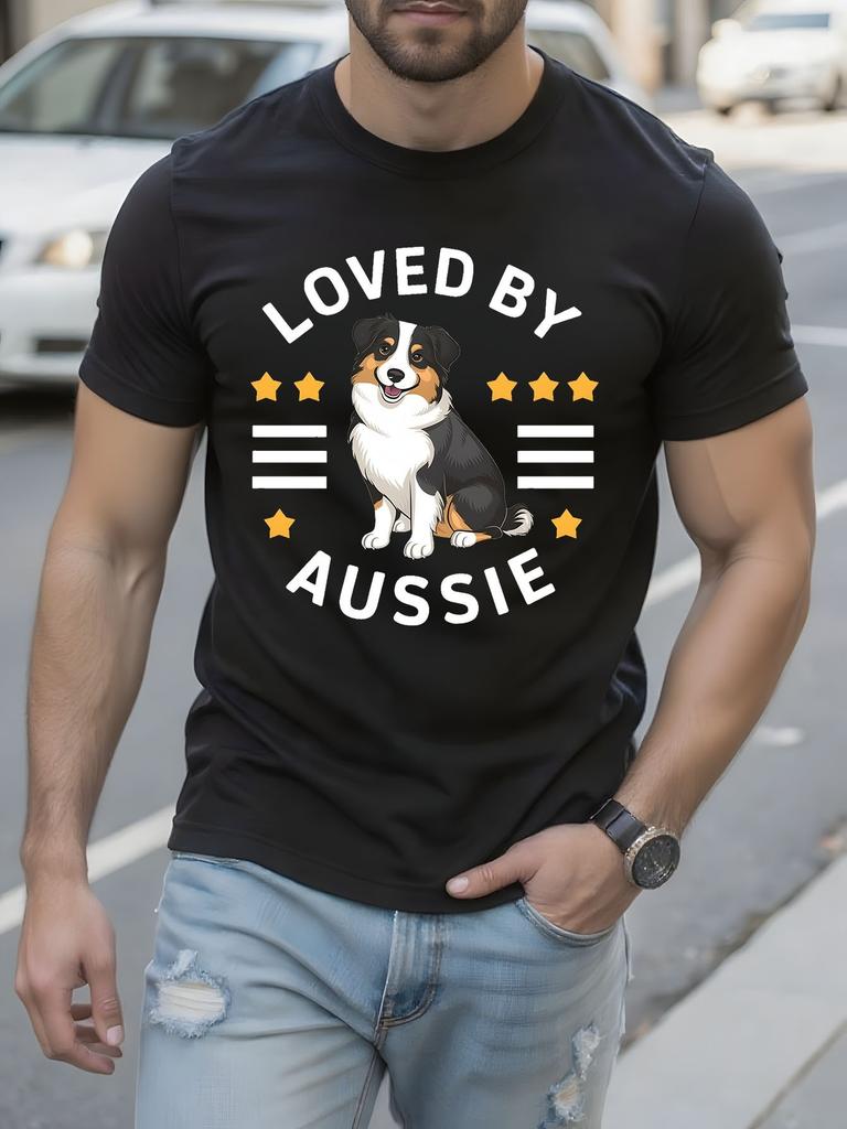 Australian Shepherd Tshirt Graphic Tshirt Loved By Aussie...