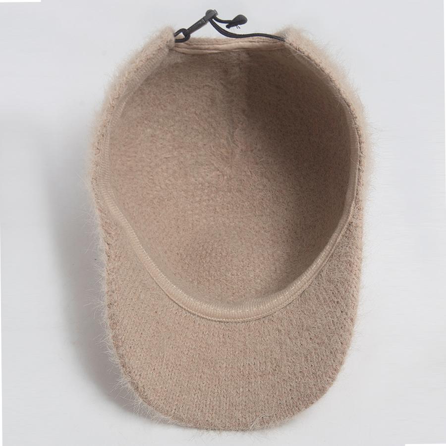 Knitted Faux Rabbit Fur Baseball Cap Women Fashion Autumn Winter Warm Hat For Ladies Female Casual Caps Woman Adjustable New