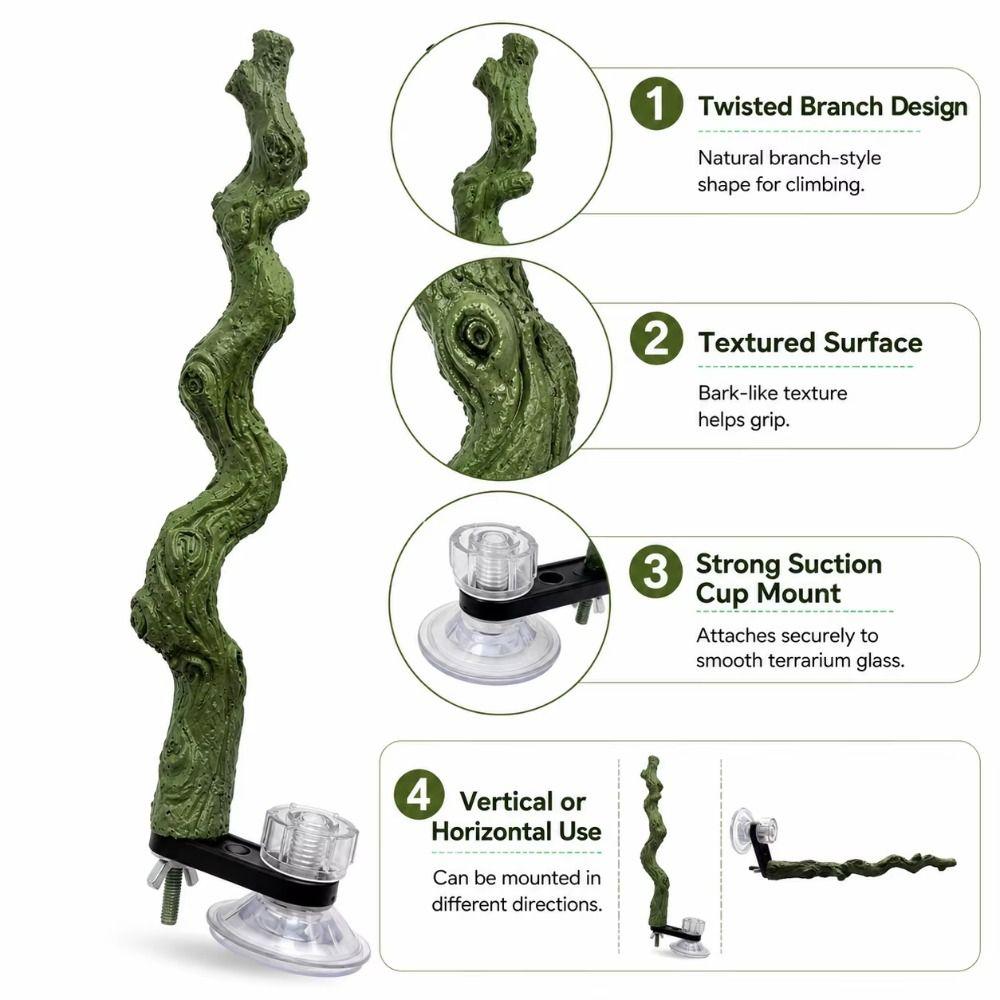 Non-slip Bird Standing Perch Parrot Nail Grinder  Leopard Gecko Lizard Tank