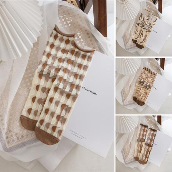 

женщины носки цветок видеть через дышащий кролик полукруг сетки носки для весны / лета