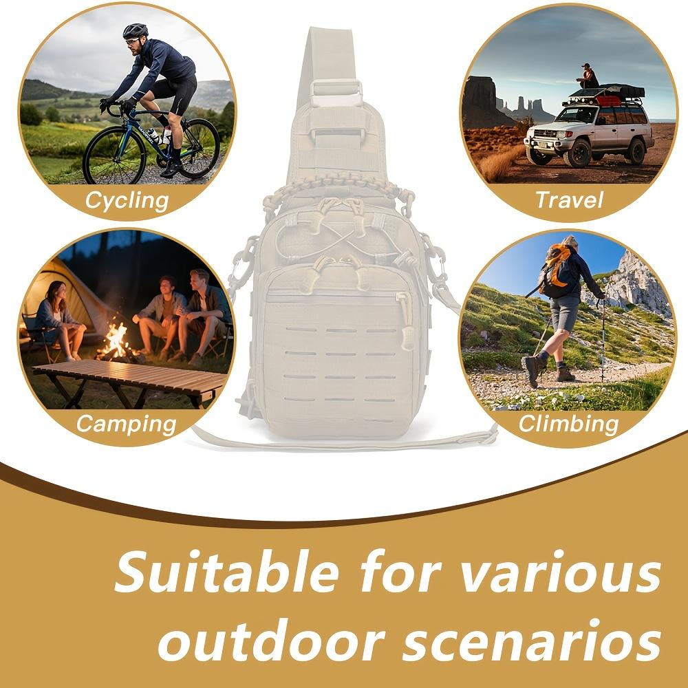 Geantă de umăr rezistentă la uzură pentru sporturi în aer liber, cu compartimente multiple, Geantă crossbody durabilă cu capacitate mare pentru camping, antrenament și drumeții în aer liber