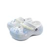 Crocs Baya Platform Clog Butterfly Love Flower Dream Girl's School Style Beach EVA Hole Shoes Unisex White Blue