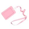 Badge Holder Bright Color Thick Sturdy ABS Rounded Corner Waterproof Bus Card Holder with Lanyard