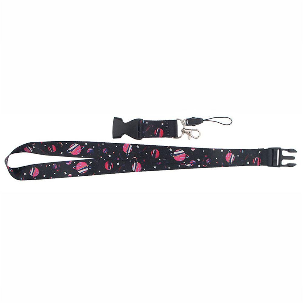 Hang Rope Stars Pattern Hang Ropes Mobile Phone Strap Astronauts Lanyard Outer Space Neck Straps