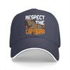 Respect the Capybara Baseball Caps Peaked Cap Capybara Animal Sun Shade Hats for Unisex Women