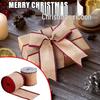 5m Plaid Burlap Christmas Ribbon for DIY Bows and Holiday Decorations