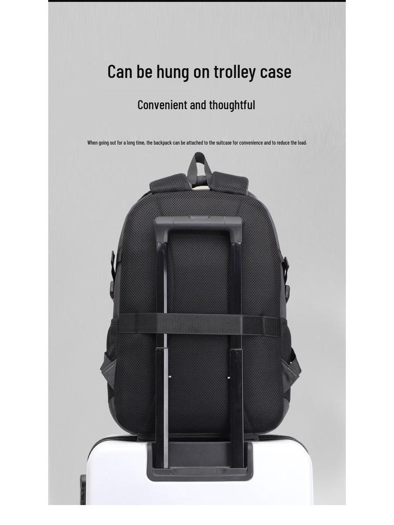 Men's Trendy Cross-Border Laptop Backpack - Large Capacity Travel, Casual, and Business School Bag