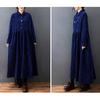 Corduroy Shirt Loose Long Maxi Plus Solid with Pockets [YYQ-SHOP] Women's Dress, Fit, Sleeves, Length, Spring, Autumn, Winter, Sizes, A-Line,