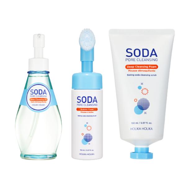 HOLIKA HOLIKA Soda Tok Tok Pore Clear (Bubble Foam 150ml / Cleansing Foam 150ml/ Cleansing Oil150ml / O2 Bubble Mask100ml) (16 Options)