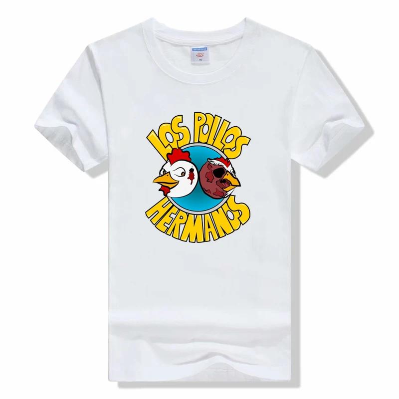 LOS POLLOS Hermanos Printed T-Shirt Fashion Casual Short Sleeves t shirt Cotton Breathable Tshirt Funny Chicken Brothers Tee
