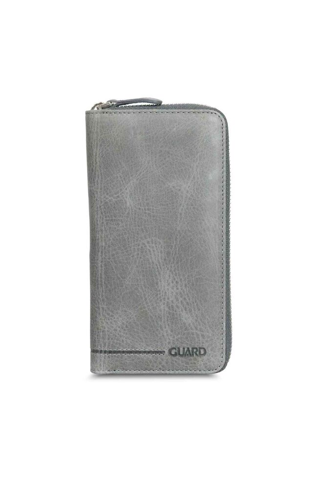 

Guard Antique Gray Zippered Portfolio Wallet