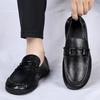 Spring new men's fashion business casual leather shoes men's breathable and comfortable one-pedal Doudou shoes
