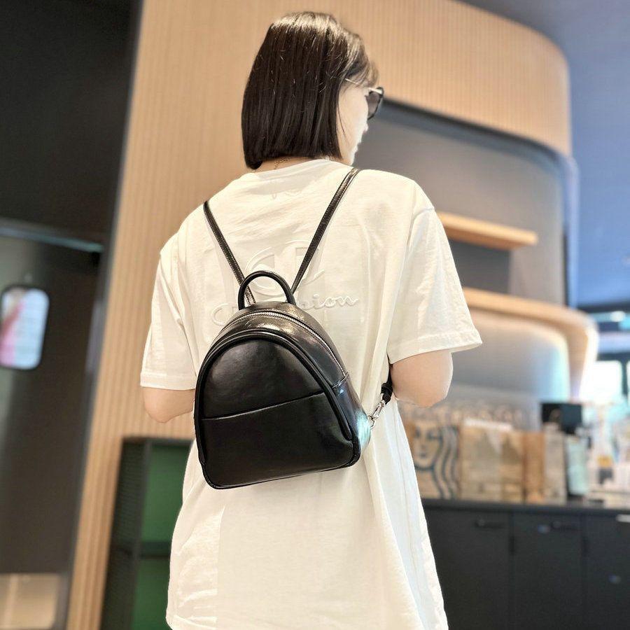 Premium going out fashionable foreign style casual versatile backpack schoolbag commuter backpack niche shoulder bag