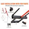 39" Hay Spear, Bale Spears 1600lbs Loading Capacity, Skid Steer Loader Tractor Bucket Attachment with 2pcs 17.5" Stabilizer Spears and 60" Chain,