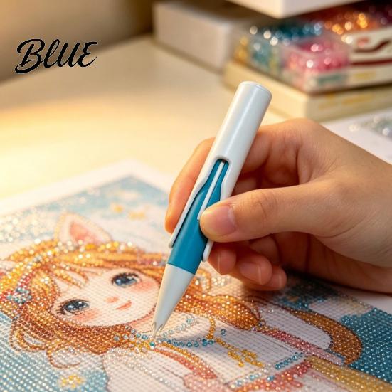 Automatic Drill Pen Rhinestone Art Bead Dispenser Painting Applicator Tool No Wax Needed Wax-free Reloadable for 2.8mm Round Drills