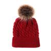 Infant  Winter Warm Knit Crochet Caps Hair Ball Beanie Hat for Winter Autumn