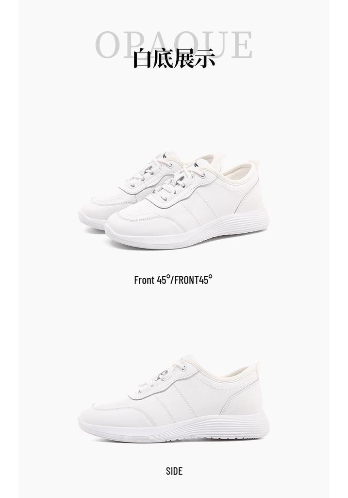 Red Dragonfly Women's Spring Leather Casual Sports Shoes - Genuine Leather, Soft Sole, Waterproof Little White Shoes