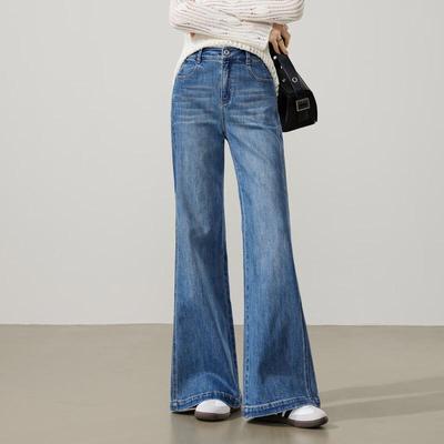 ESE-Y Women's Golden Ratio Slim Fit Flared Jeans