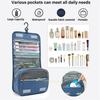 Hanging toiletry bag Foldable toiletry bag Waterproof + 3 compartments Lightweight travel organizer
