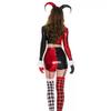 Halloween Circus Funny Sexy Clown Costume Anime Harry Quinn Staging Suit