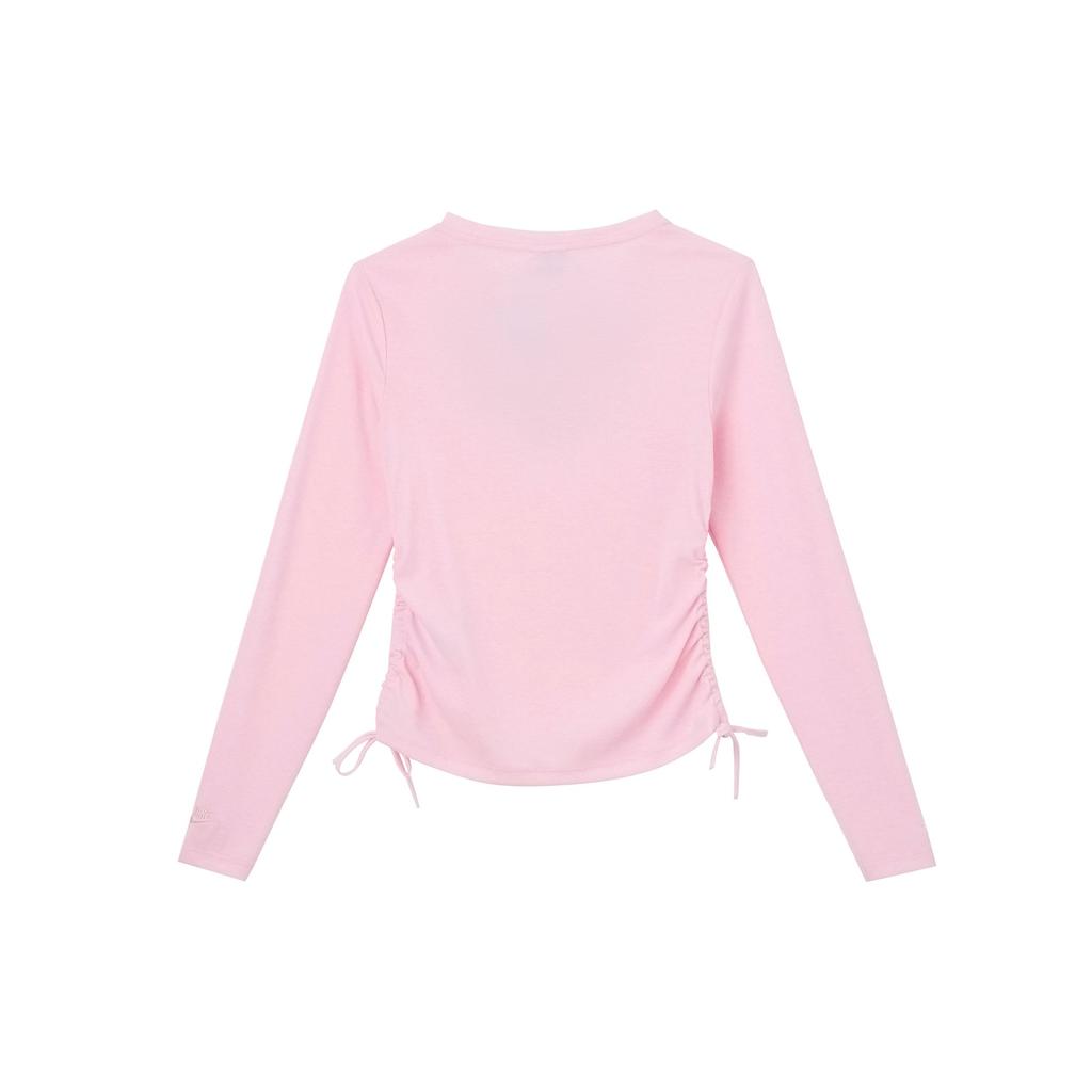 Nike Sportswear Ribbed Pullover Fashion Short Sleeve T-Shirt Women Tops Pink Foam HV8728663