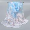 New Chiffon Printed Sun Protection Beach Scarf Scarf Thin Women's Versatile Chiffon Fresh Neck Scarf