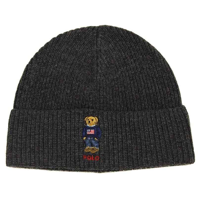 

[Polo Ralph Lauren] men s ladies knit cap Genuine product POLO RALPH LAUREN polo bear knit hat beanie SOLID FLAG BEAR BEANIE ONE_SIZE Goods (Code: