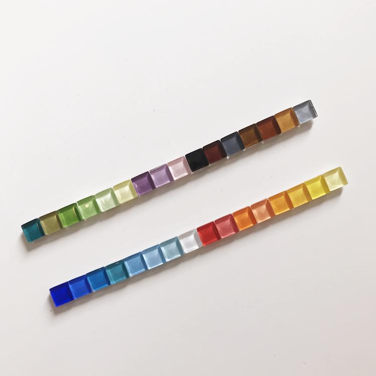 Stylish Glass Mosaic Magnetic Photo Fridge Magnets - Multi-Size Creative Sticker Set