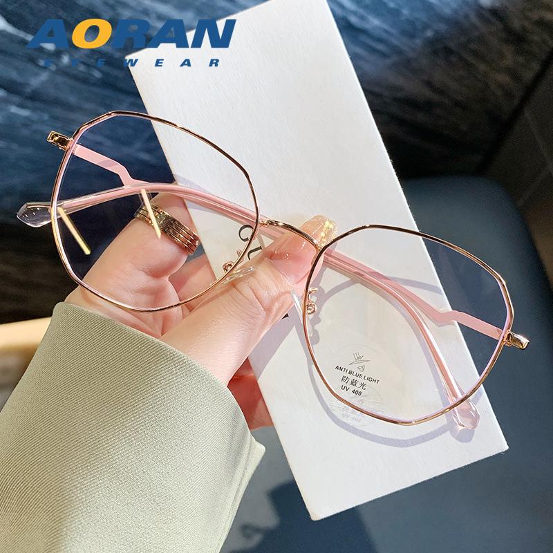 

Женские очки Polygon от близорукости с защитой от синего света - Готовы к изготовлению по рецепту, Легкая металлическая оправа