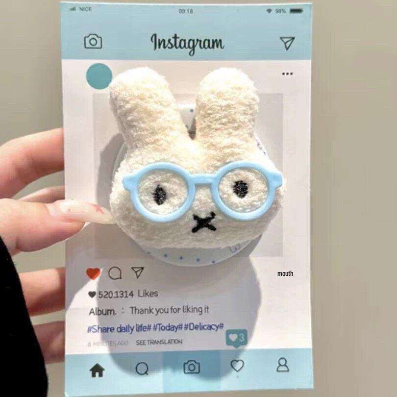 Cute Cartoon Plush Rabbit for Magsafe Magnetic Phone Holder - Retractable, Foldable, Strong Magnetic Attraction for Women
