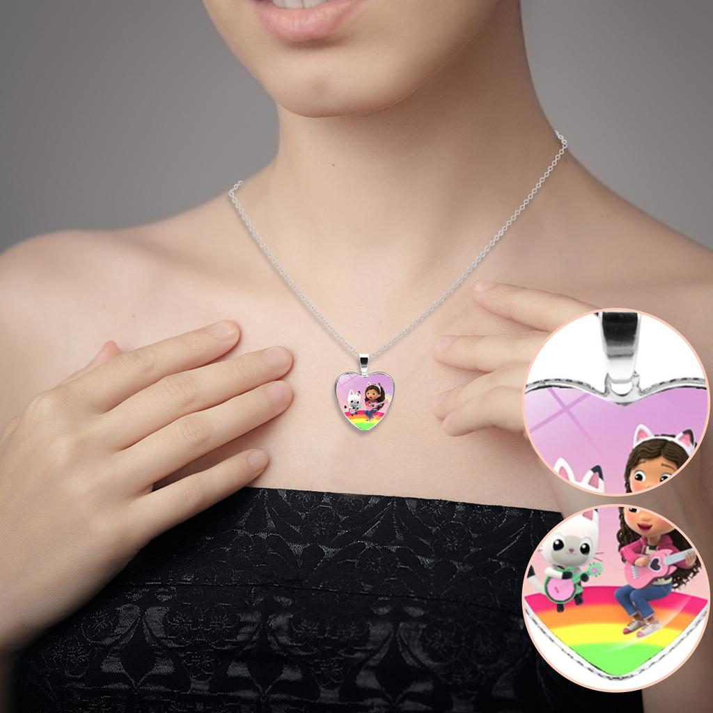 Love Necklace Jewelry Girl Gift Cartoon Peach Heart Pendant Necklace