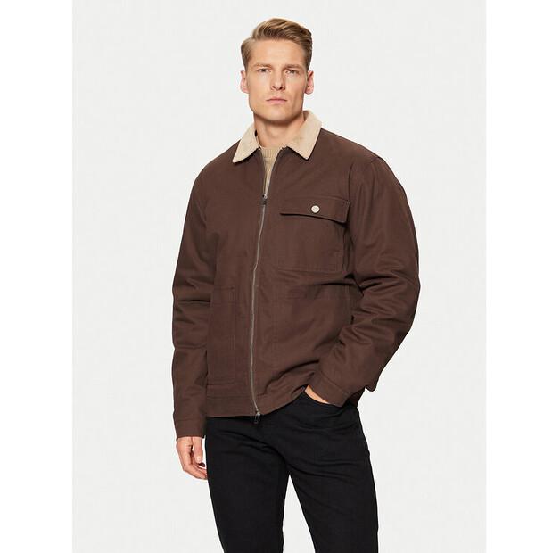 

Однотонная демисезонная куртка 21107829 коричневого цвета, стандартный крой XL