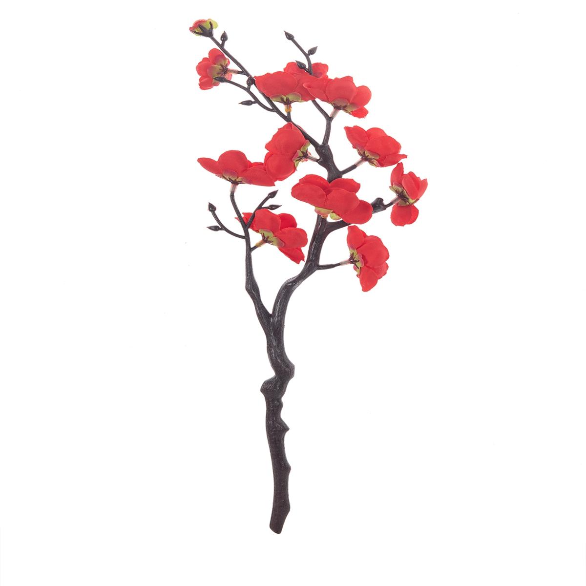 

1pc Artificial Flowers Spring Plum Blossom Peach Branch Silk Flowers Home Wedding Party Decoration Christmas Wreaths Accessories червоний