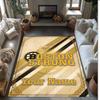 Tappeto in Velluto di Cristallo Boston Bruins, Tappetino Antiscivolo Personalizzato con Testo Nome per Arredamento Casa Regalo