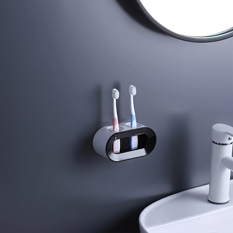 Porta spazzolino elettrico doppio foro supporto autoadesivo supporto da parete salvaspazio accessori per il bagno