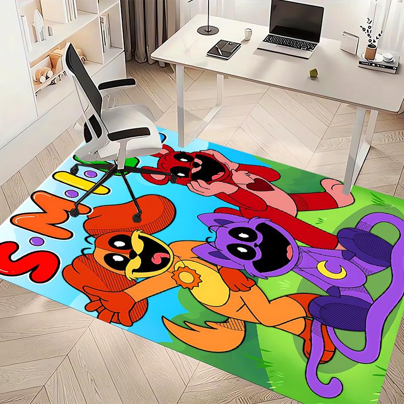 Smiling Critters Printed Absorbent Washable Carpet, Non-Slip Bathroom Mats, Kitchen Rugs, Yoga Mat,Living Room Entrance, Camping Picnic Rugs