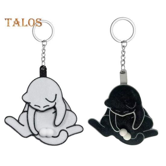 1/2Pcs Cat Keychain Pendant Rotating Ball Keyring with Smooth Bearings Interactive Claw Design Funny Prank Gift