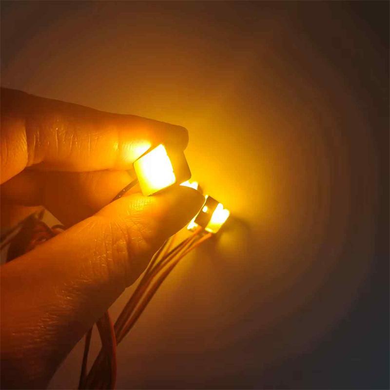 New Orange Light 4pcs/set Car Interior Light signal Lights LED Door Handle mini Ambient Backlight Decorative Atmosphere