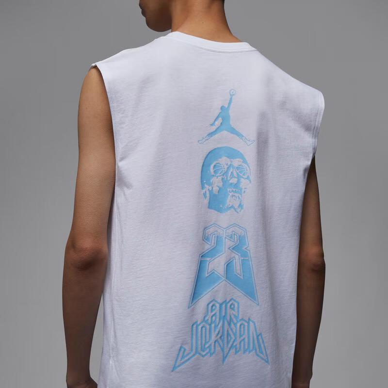 Jordan Sport Dri-FIT Round Neck Quick-Dry Fashion Soft Sleeveless Vest Men Tops White FN6022-100