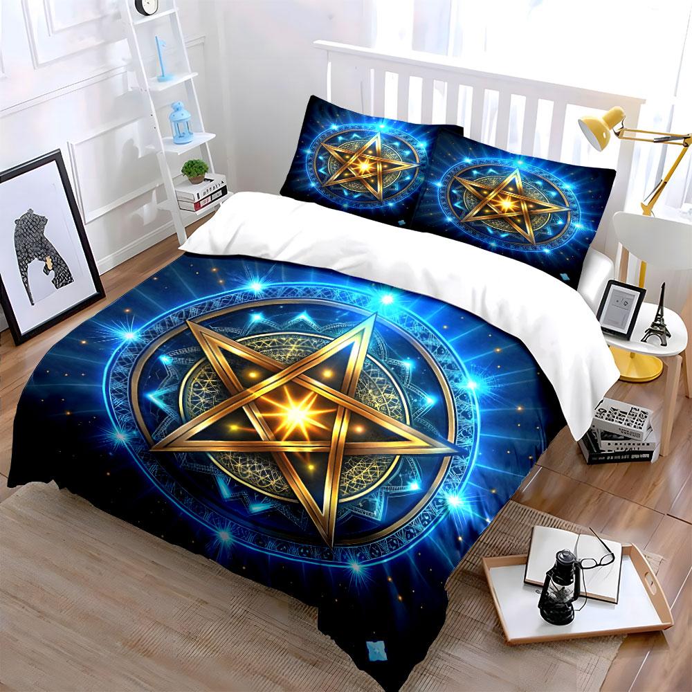 Mystic Starry Decorative Set Soft Comfortable Duvet Cover Bedding Set Included 1*Duvet Cover & 2*Pillowcases, Gift