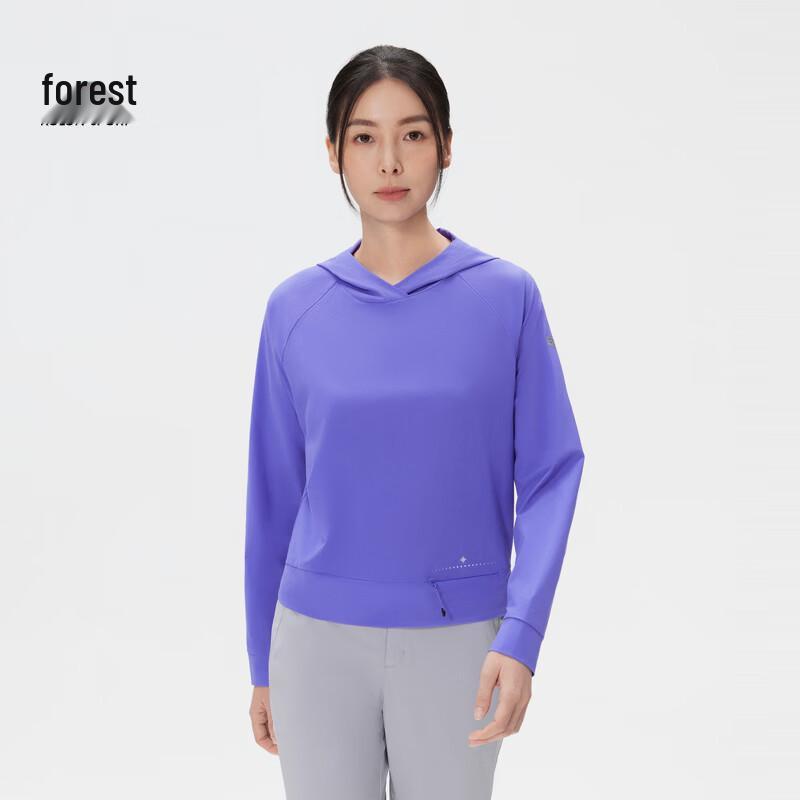 KOLON SPORT Women s AIR-DOT Hooded Long-Sleeve Moisture-Wicking T-Shirt S сине-фиолетовый