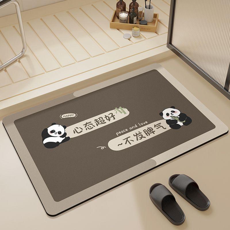 

Коврик из диатомовой грязи, мультяшный коврик для туалета, впитывающий коврик для ванной, бытовой туалет, износостойкий нескользящий коврик для ног 40 * 60cm